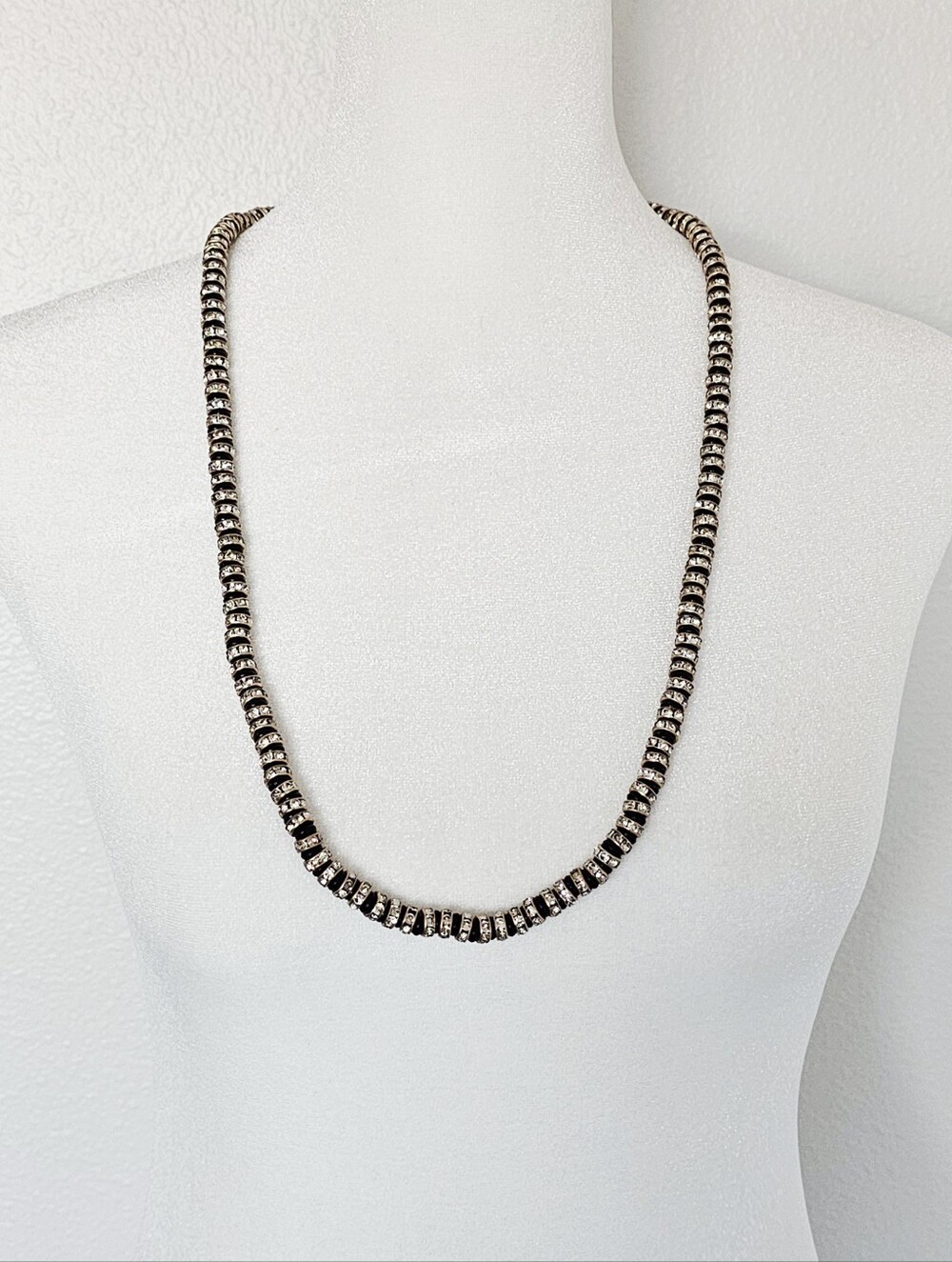 J. Crew Striped Crystal Necklace